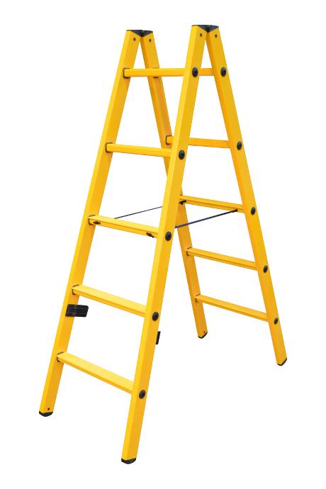 Twin step ladder made of fibreglass 2 x 4 rungs