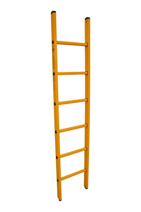 Single ladder made of fibreglass, 6 rungs