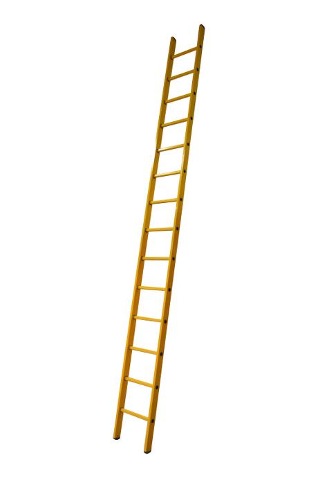 Single ladder made of fibreglass, 8 rungs