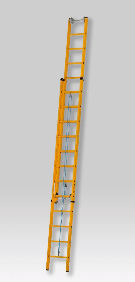 2-section pulley ladder, 2 x 10 rungs