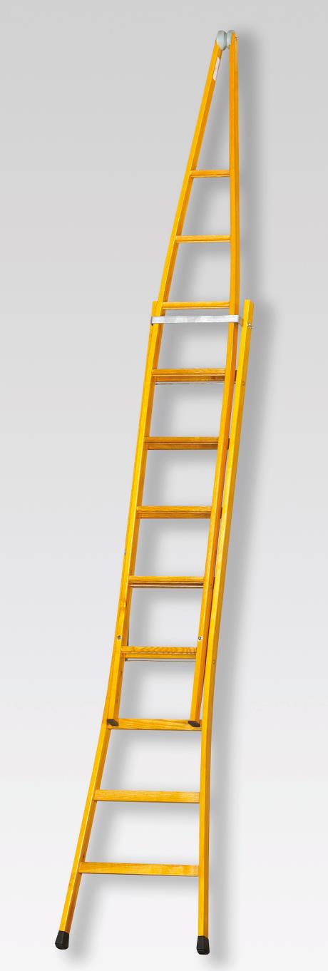 Pointed extension ladder 8+8 rungs - 4.60 m