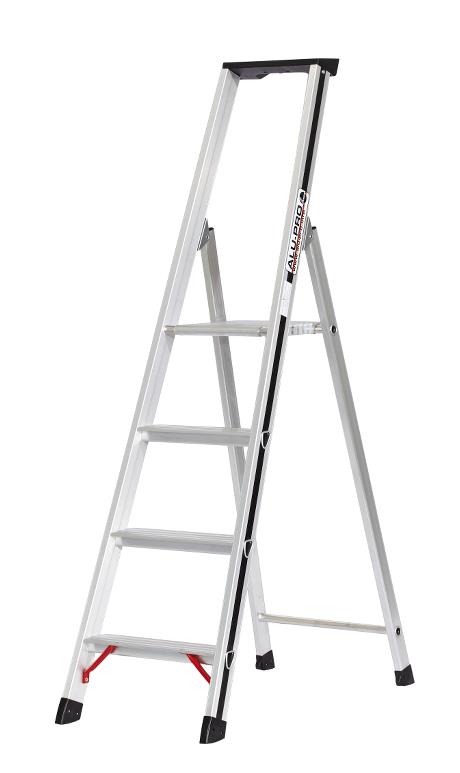 Front step ladder with tray, 5 rungs and 60 cm hanger - PRO