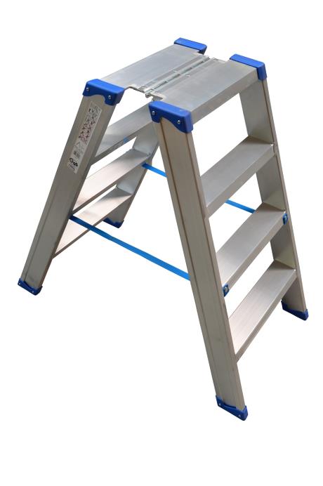 Narrow saw-horse 2 x 4 steps - Lightweight and stable - Platform dimensions: 25 x 42 cm