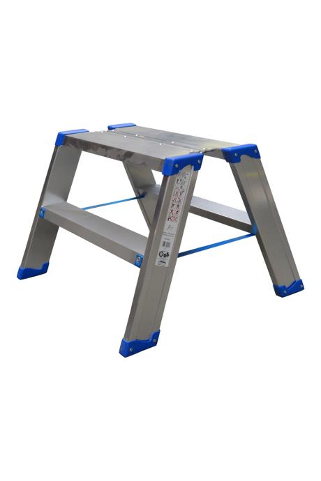 Wide saw-horse 2 x 2 steps - Lightweight and stable - Platform dimensions: 25 x 60 cm
