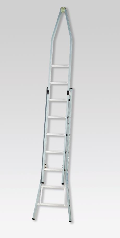 Pointed extension ladder 2 x 7 rungs