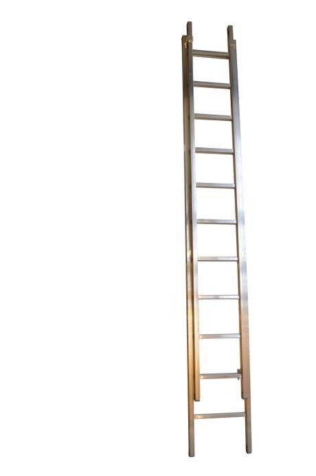 2-section extension ladder 11+10 rungs, Work - The Work ladder is a combination of single, extension and combination ladder that is made of indestructible, corrosion-proof aluminium and specifically designed for professional users.